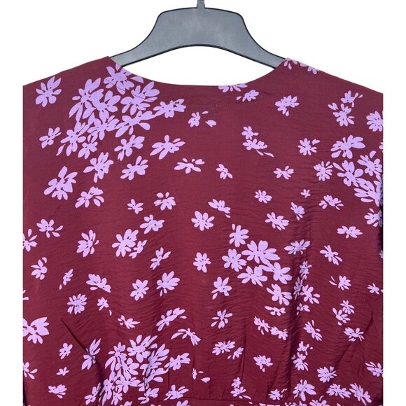 Madewell Womens Plus V-Neck Button-Front Shirt Floral Long Sleeve XXL - Picture 11 of 14